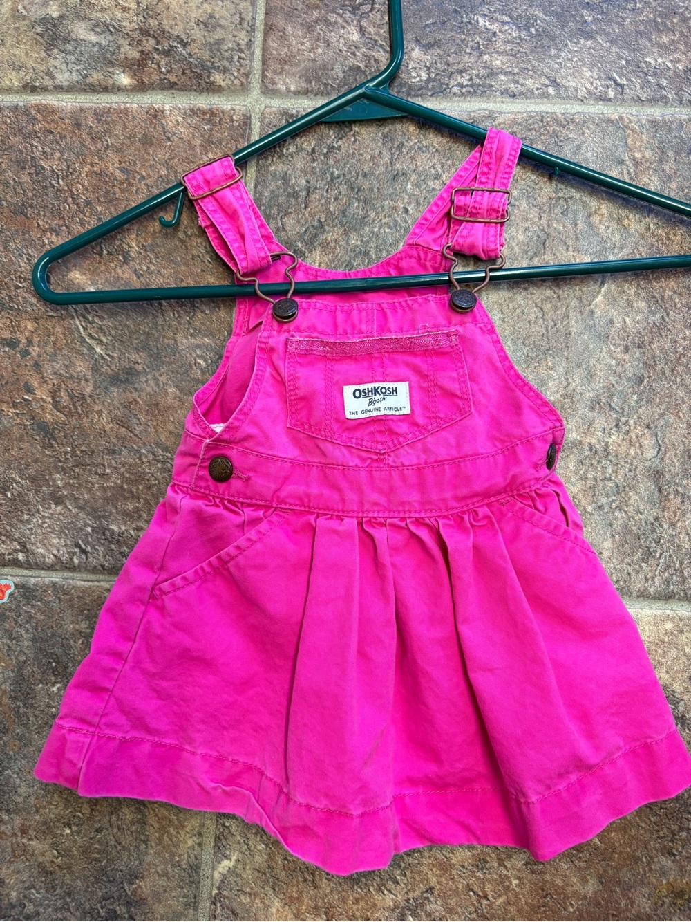 OshKosh B'gosh Pink Girls' Overall Dress